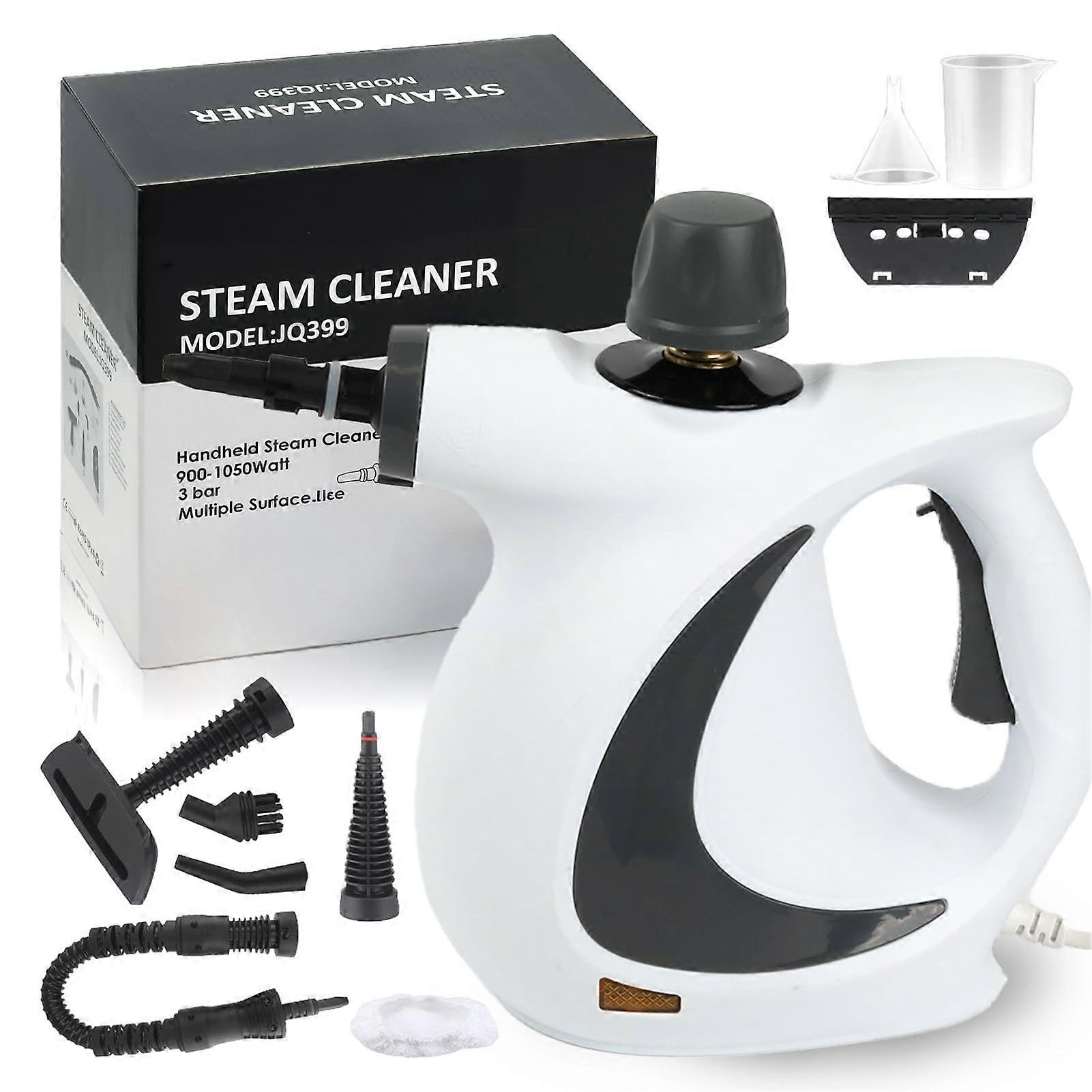 Handheld Steam Cleaner 350ML Tank 239°F  Temp 3.5BAR with 9 Accessories for Home Car Kitchen