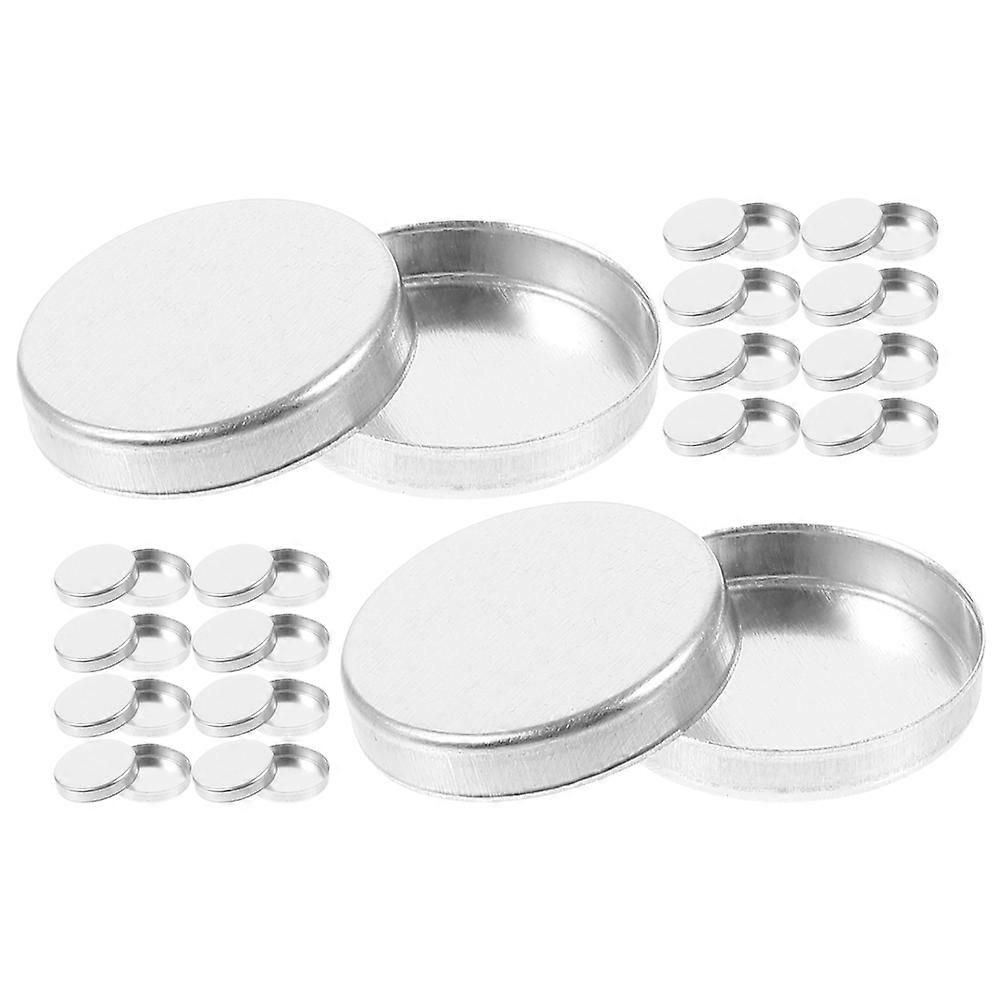 Silver Aluminum Eyeshadow Pan Makeup Tray for Storage Use 30Pcs