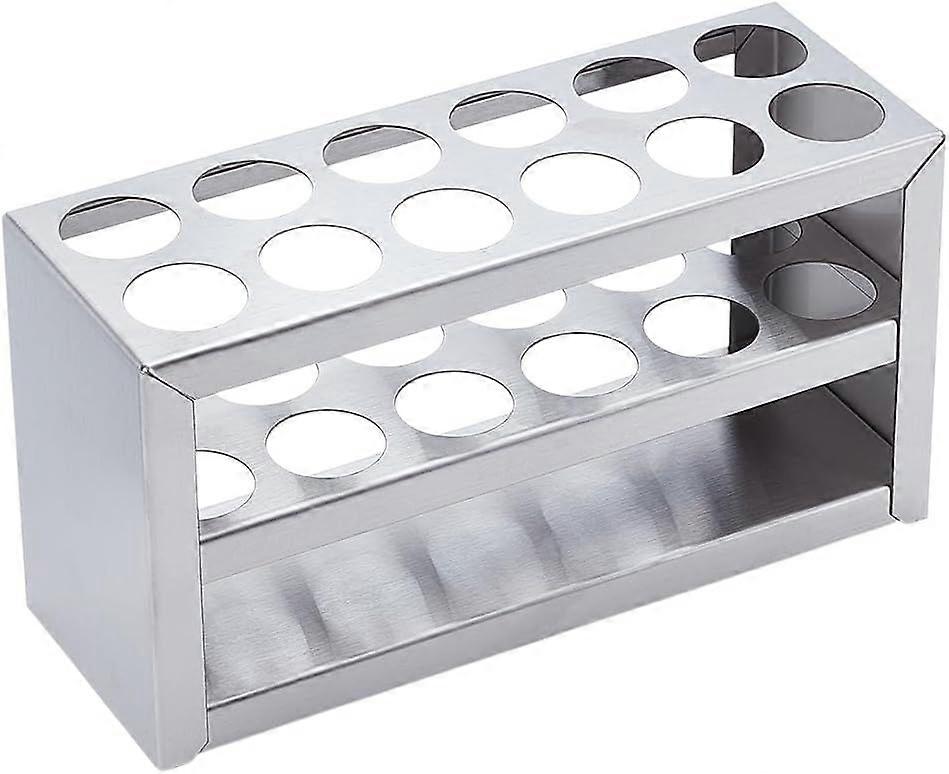 Stainless Steel Test Tube Rack 12 Holes Round Holes Test Tube Holder Hole Diameter 21mm 3 Layer Lab Stand Display Rack for Classroom School Lab Suppli
