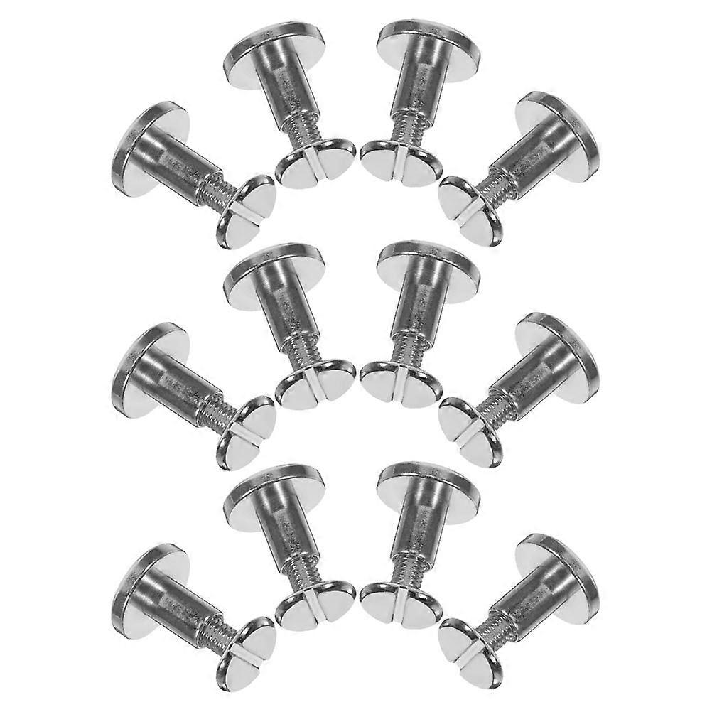 Handbook Chicago Screws for Binding 12Pcs Zinc Alloy Silver Binding Posts