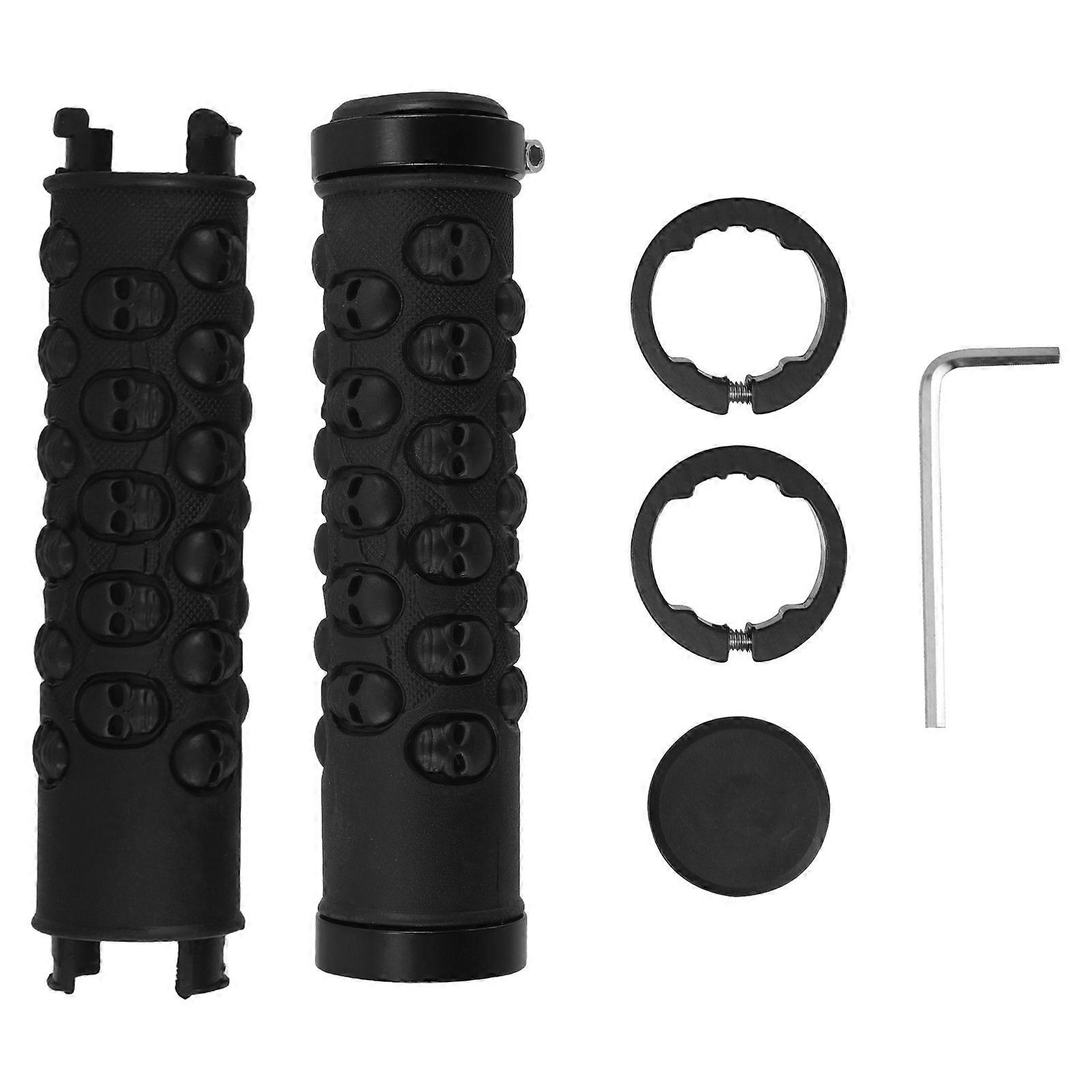 Mountain Bike Handlebar Grips Black Color Non-slip Functionality 2Pcs