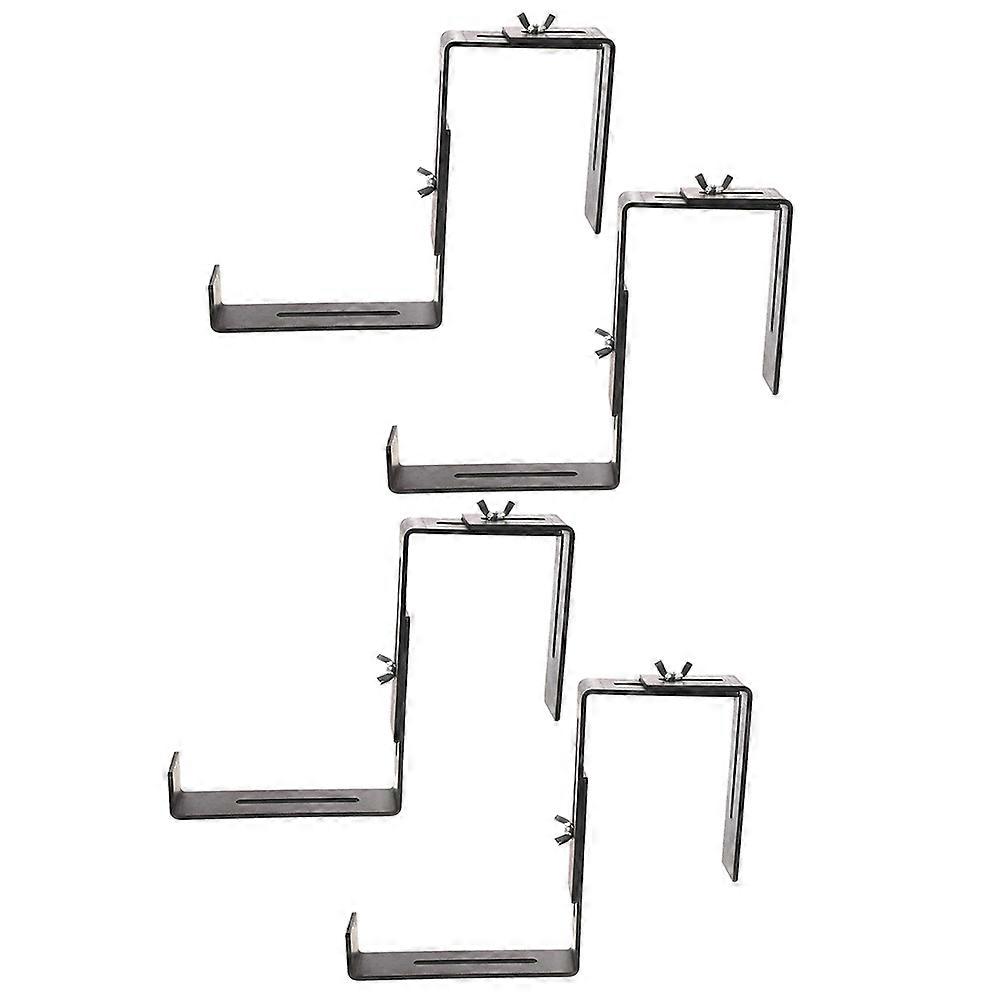 Black Iron Flower Pot Holder for Hanging 4PCS Suitable for Rectangular Pots