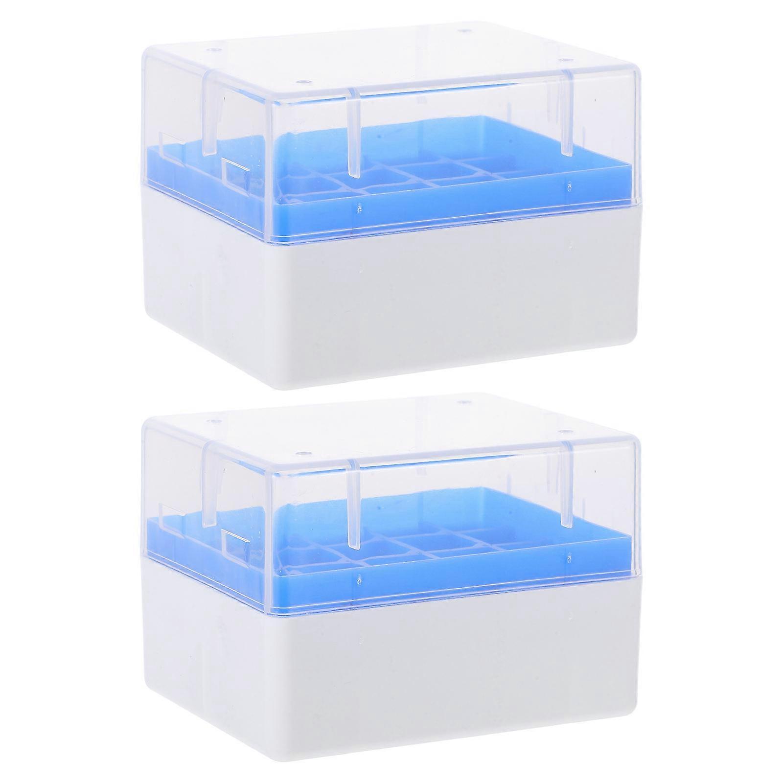 Liquid Tube Storage Case PP Lab Cryobox for Sample Storage 2Pcs 1.8ml