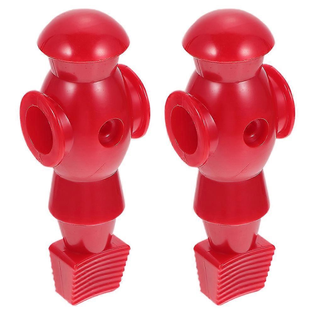 Red Foosball Player Accessories for Table Soccer Replacement 6Pcs