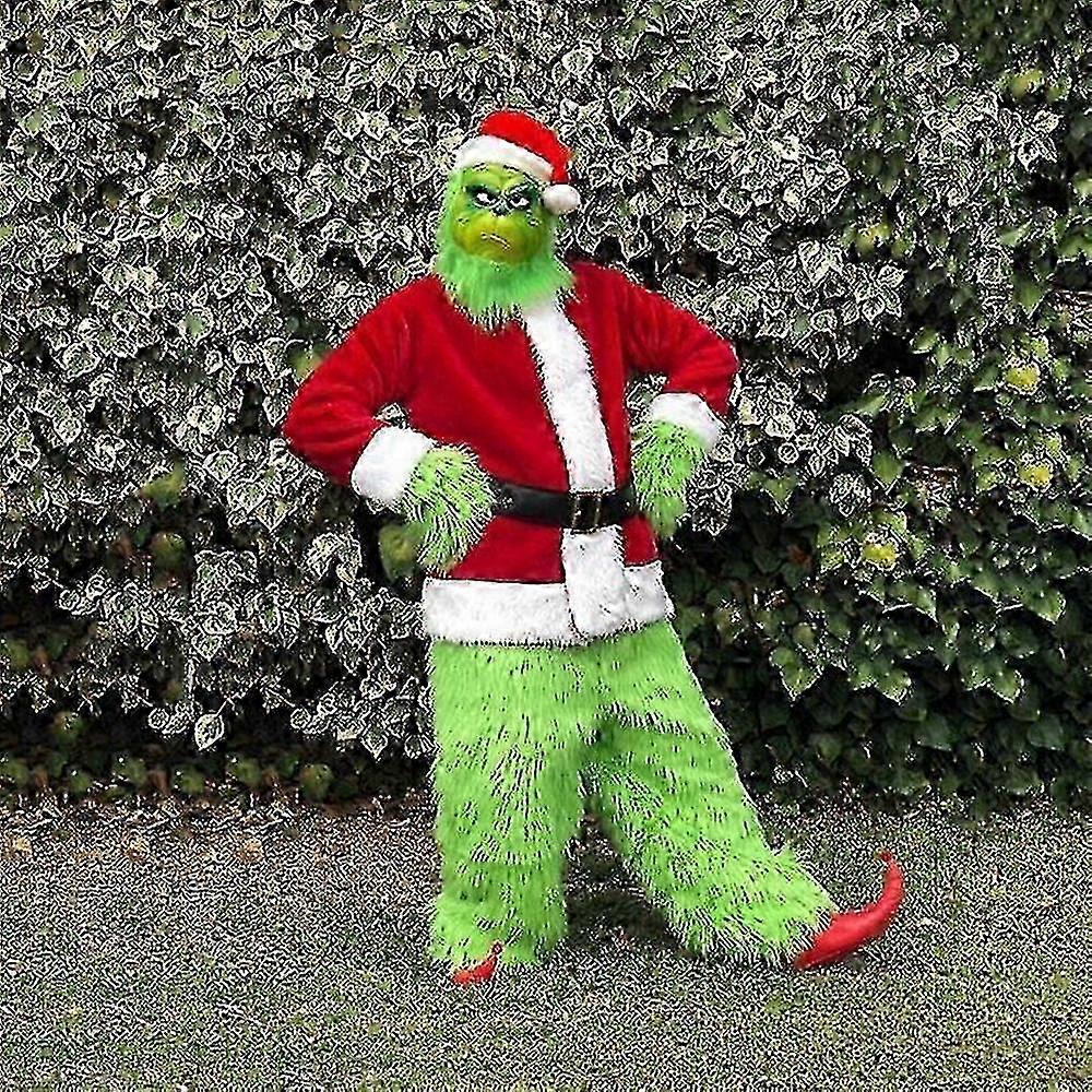 Déguisement de Grinch pour adultes avec accessoires de Père Noël