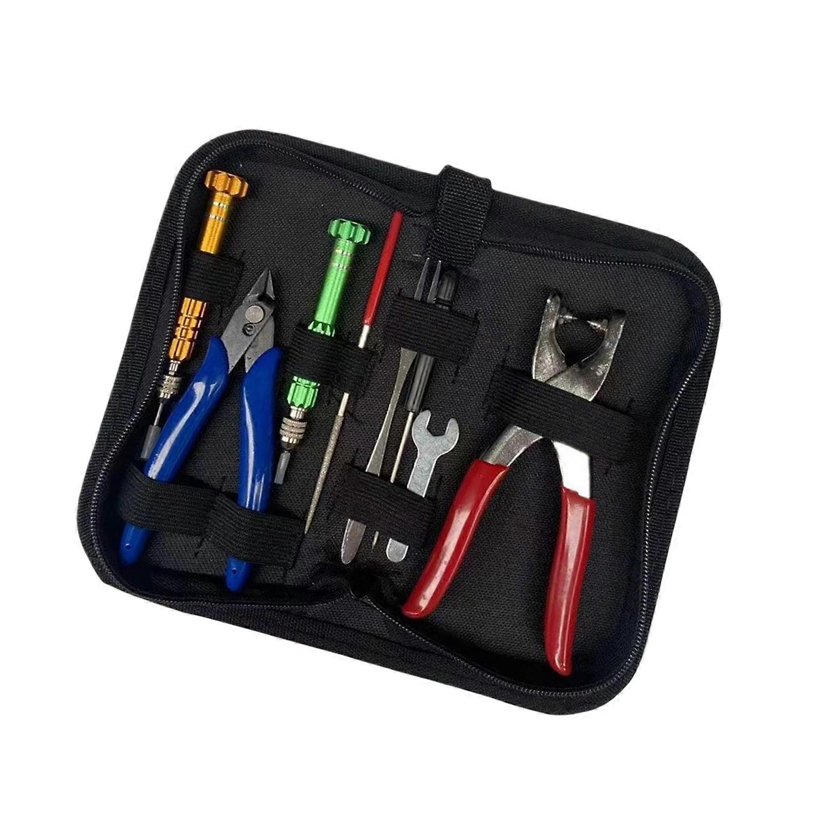 Complete Badminton Racket Grommet Maintenance Tool with Portable Nylon Storage Case Essential Accessories Multicolor