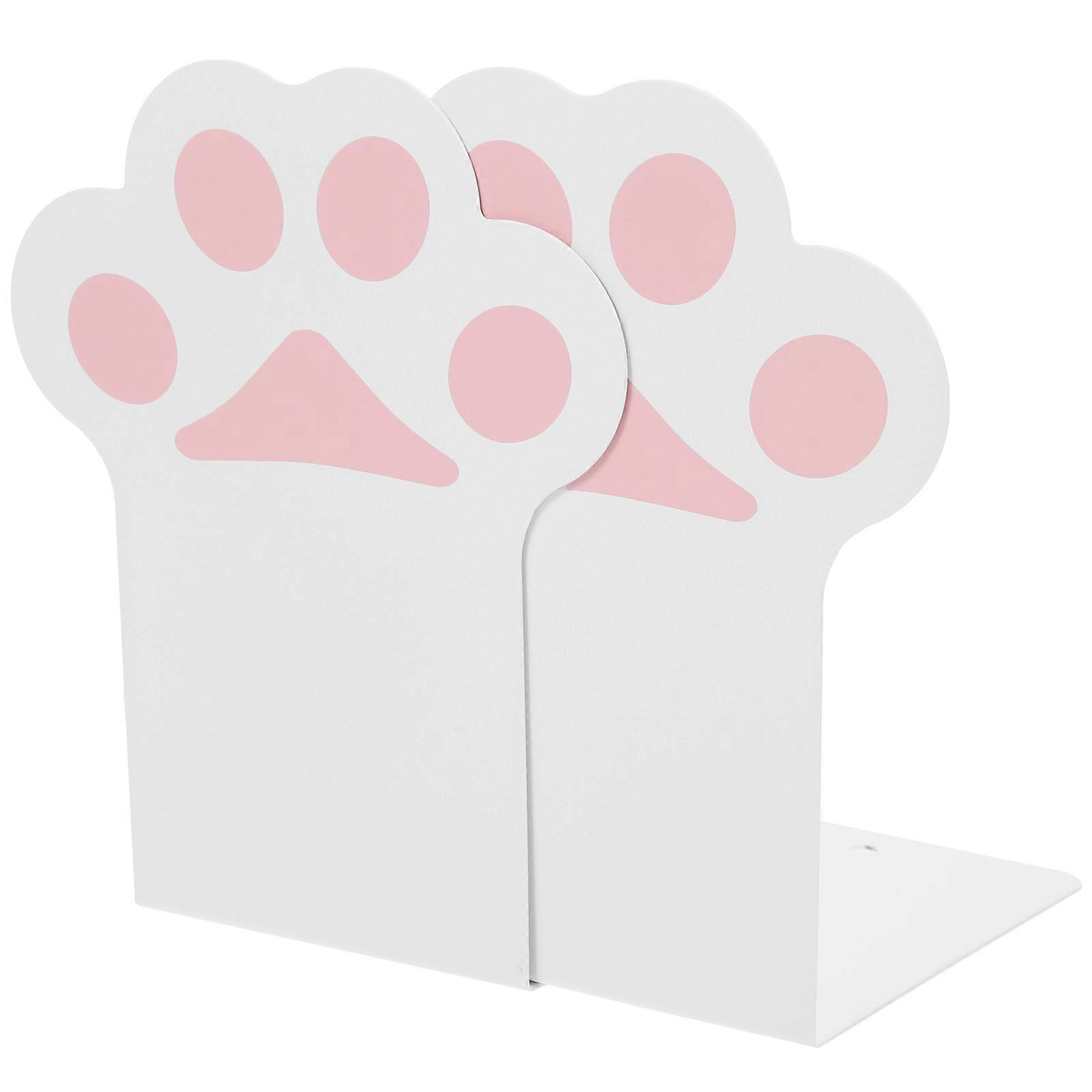 File Book Holders Crafted Book Ends for Desktop Storage 8Pcs White