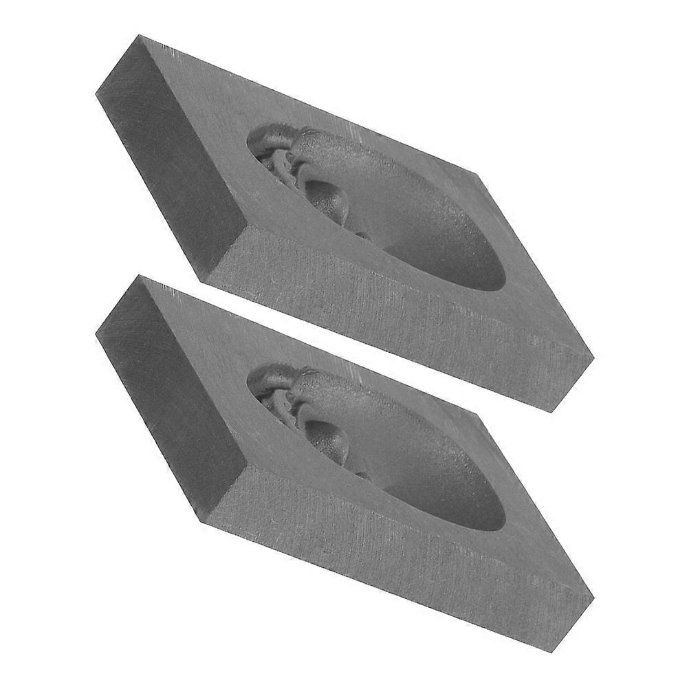 Black Skull Head Graphite Ingot Mold for Casting 2Pcs DIY Metal Craft