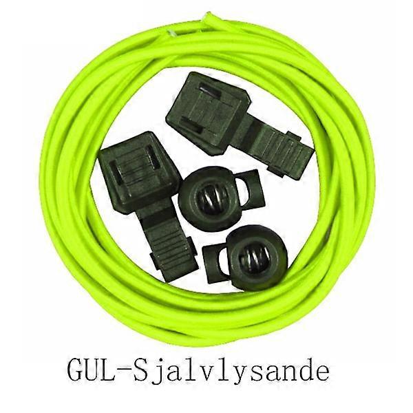 Elastic Shoelaces (Including Drawstring) Length: 100cm Yellow (Luminous)