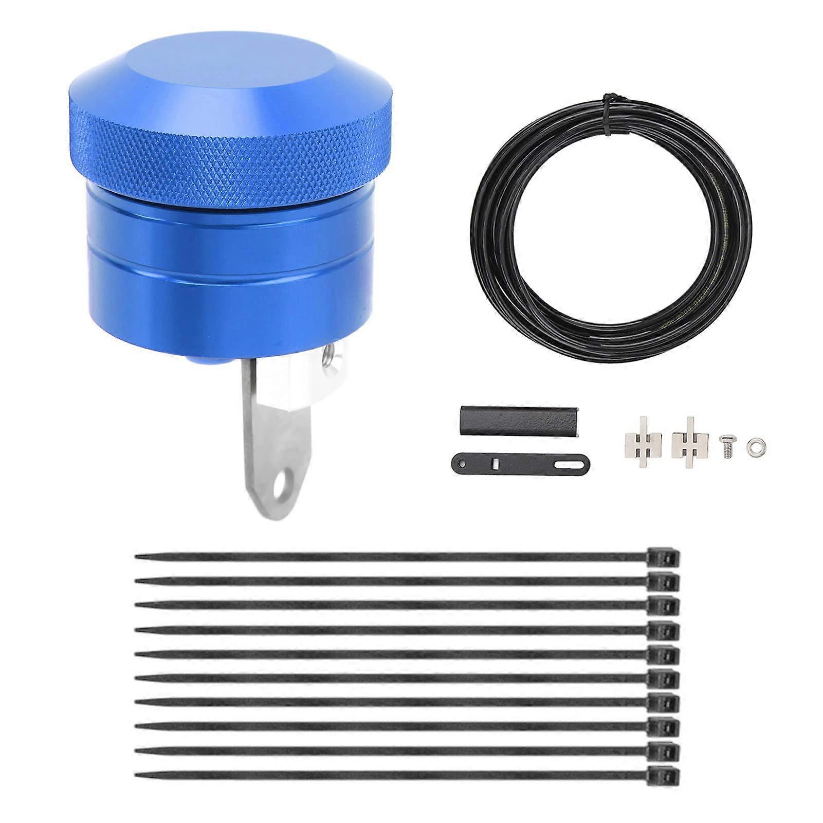 Motorcycle Chain Oiler System with Consistent Lubrication, Durable Metal, Blue for LongDistance Riding