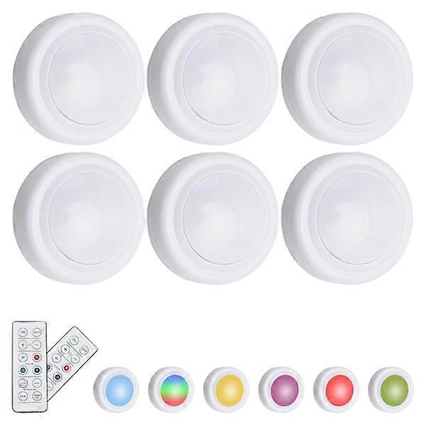 6-Pack - LED Spotlights with Remote Control - Wireless MultiColor 6-Pack