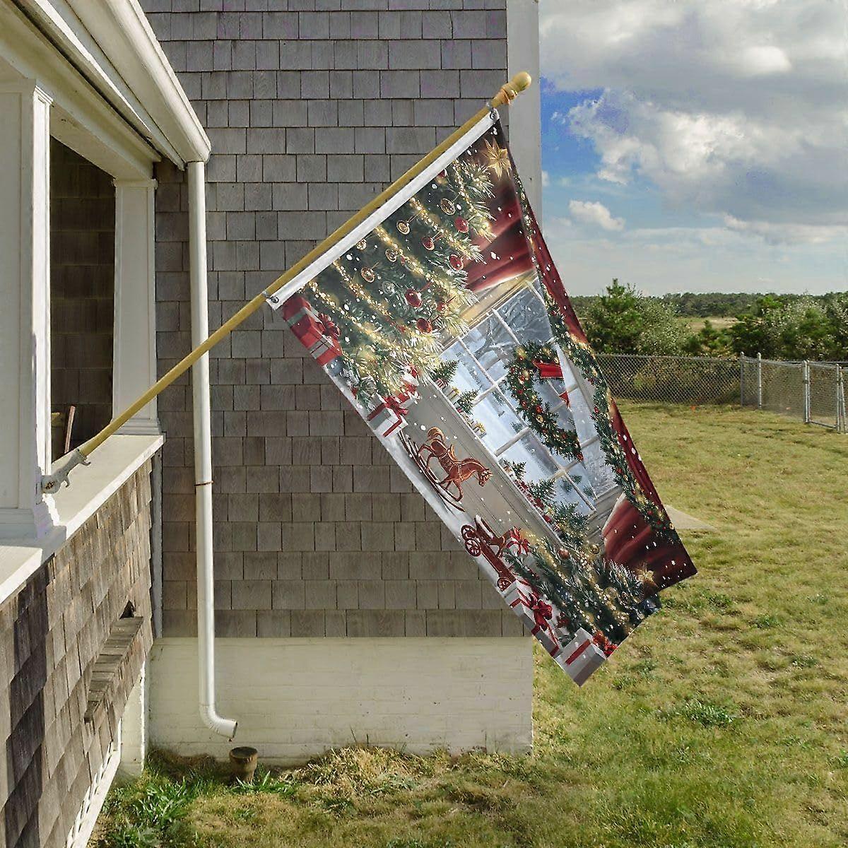 Juletre interiørscene Flagg rq 0766