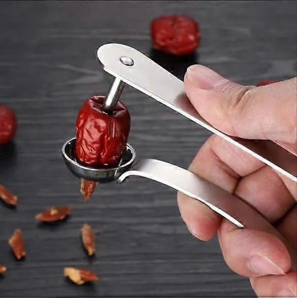 Stainless Steel Cherry Pitter Tool with Effortless Seed Removal for Cherries Olives and Red Dates