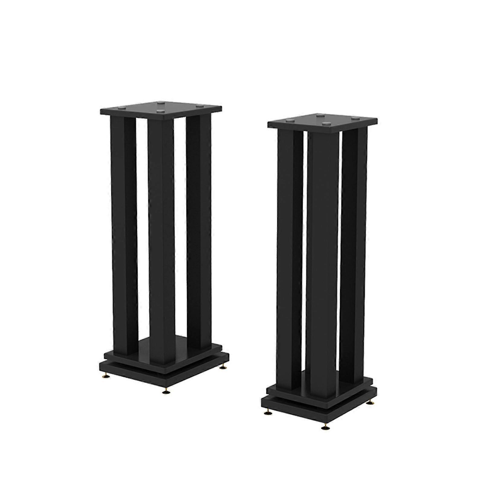 Adjustable Bookshelf Speaker Stands 60cm Pair with Vibration Absorbing HeavyDuty MDF Base