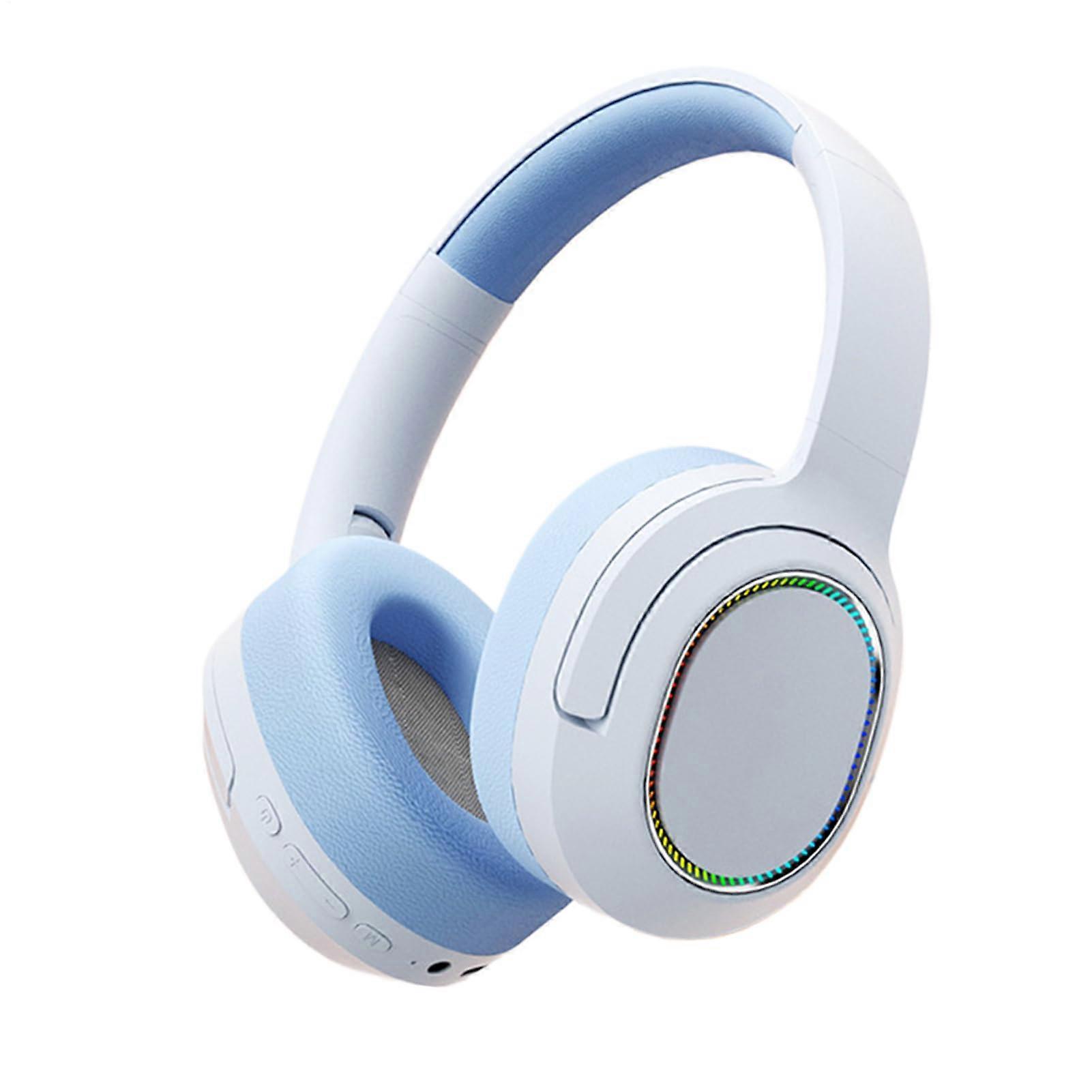 Wireless Headsets For PC Lightweight Earpiece Ergonomic Fit Earbuds Blue