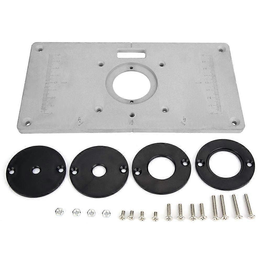 Router Table Insert Plate for Woodworking, Precision Aluminum 235x120x8mm with Centering Pin