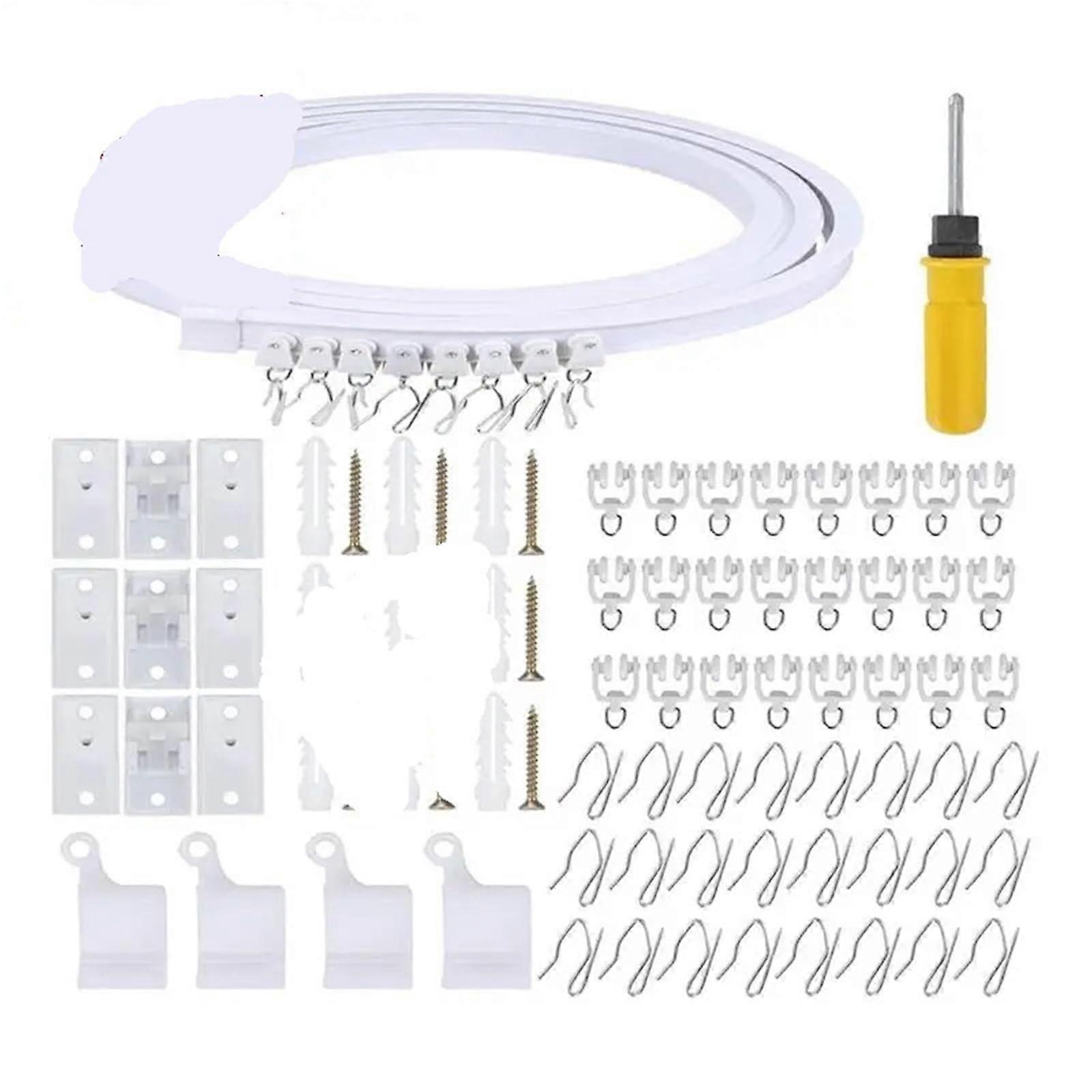 Flexible Bendable Ceiling Curtain Track 5m Rail for Room Divider with Smooth Glide and Easy Install