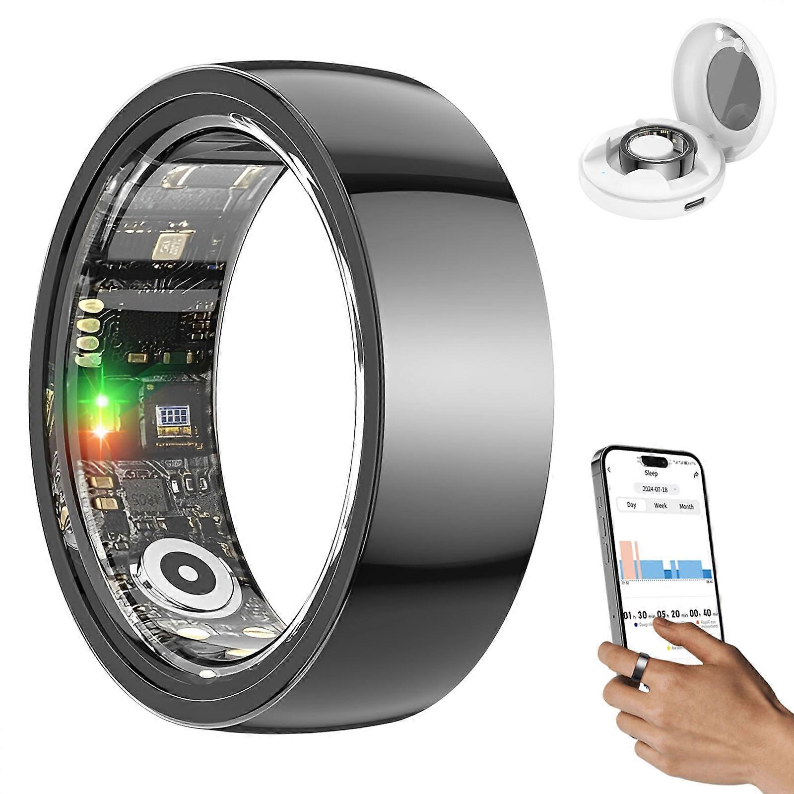 2025 Upgraded Smart Ring Health Tracker with Heart Rate, Sleep, Blood Oxygen, Step Counter, IP68 Waterproof