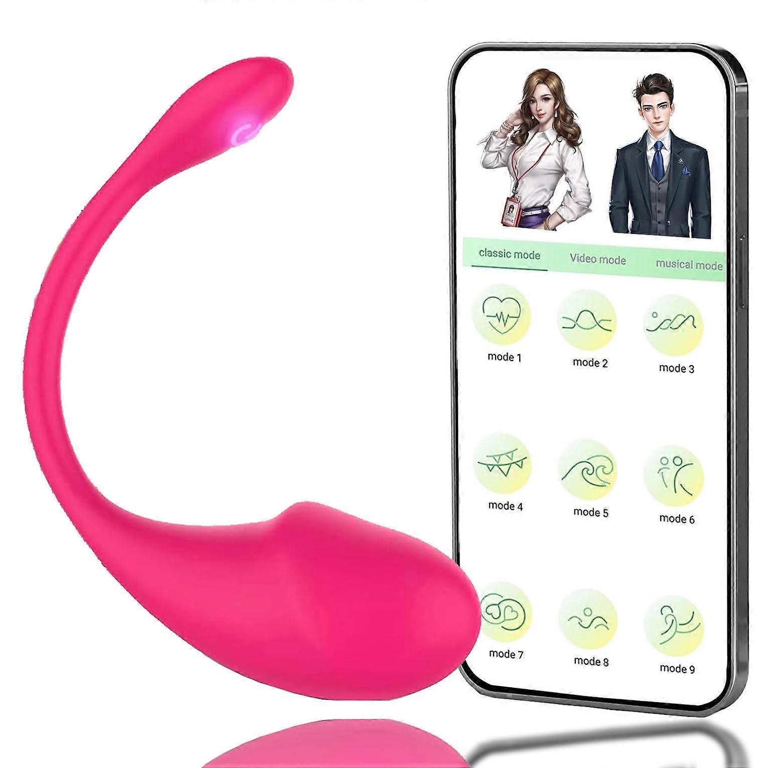 Remote Control Bullet Vibrator for Women, Quiet Waterproof Bluetooth Egg Vibrator with App Control