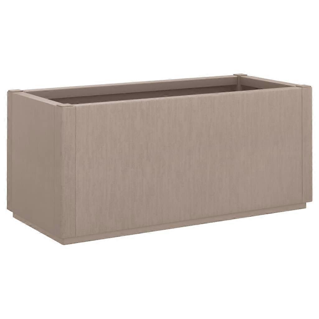 Large Outdoor Garden Planter Box 80L Light Brown Rectangular Polypropylene for Patio and Terrace