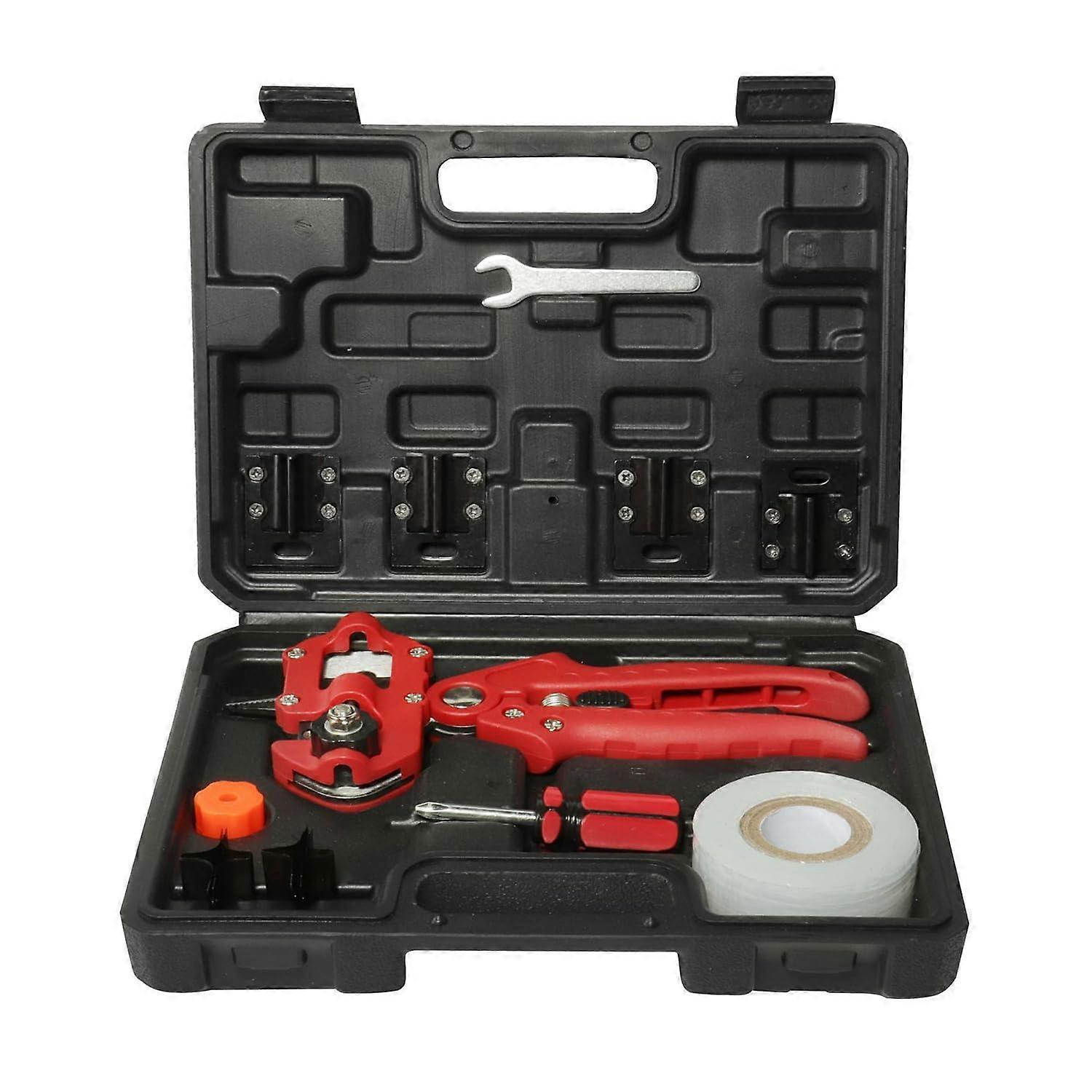 Grafting Tool Kit with 8 Replaceable Blades and Pruning Shears for Professional Fruit Tree Care