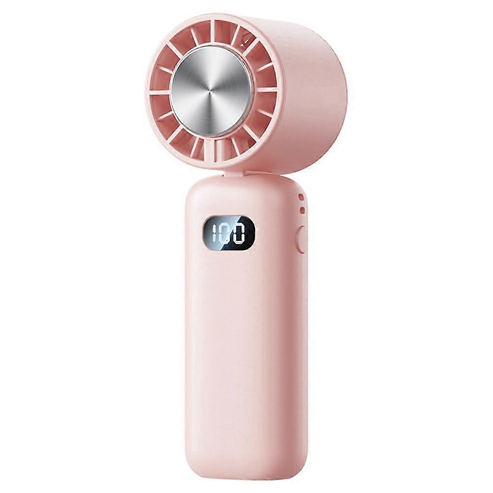 Portable Mini Fan with Ice Compress Cooling, Foldable Handheld Design, Digital Display, Quiet Neck Use