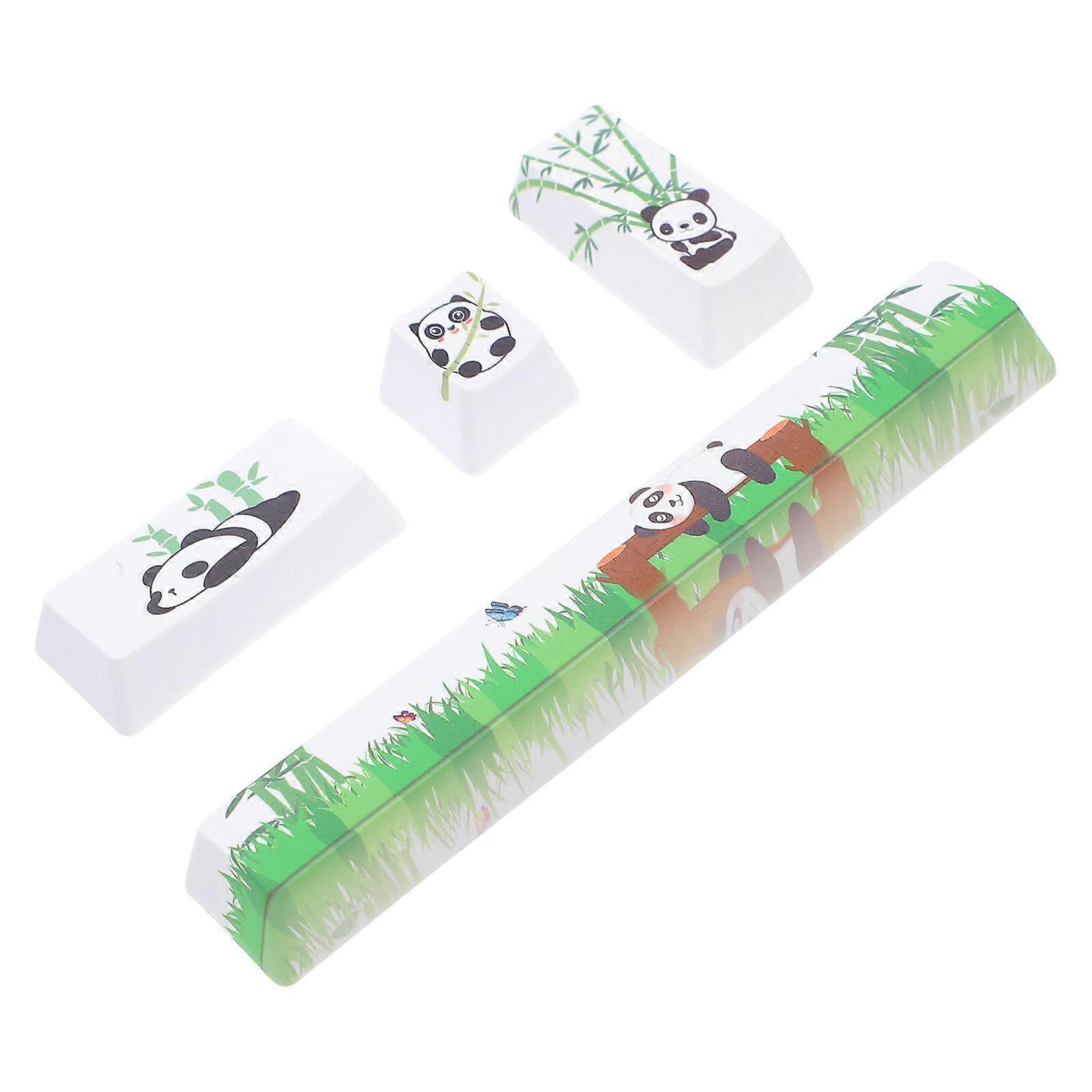 Key Cap Mechanical Keyboard Key Cap for Decor 4Pcs White Pbt Material