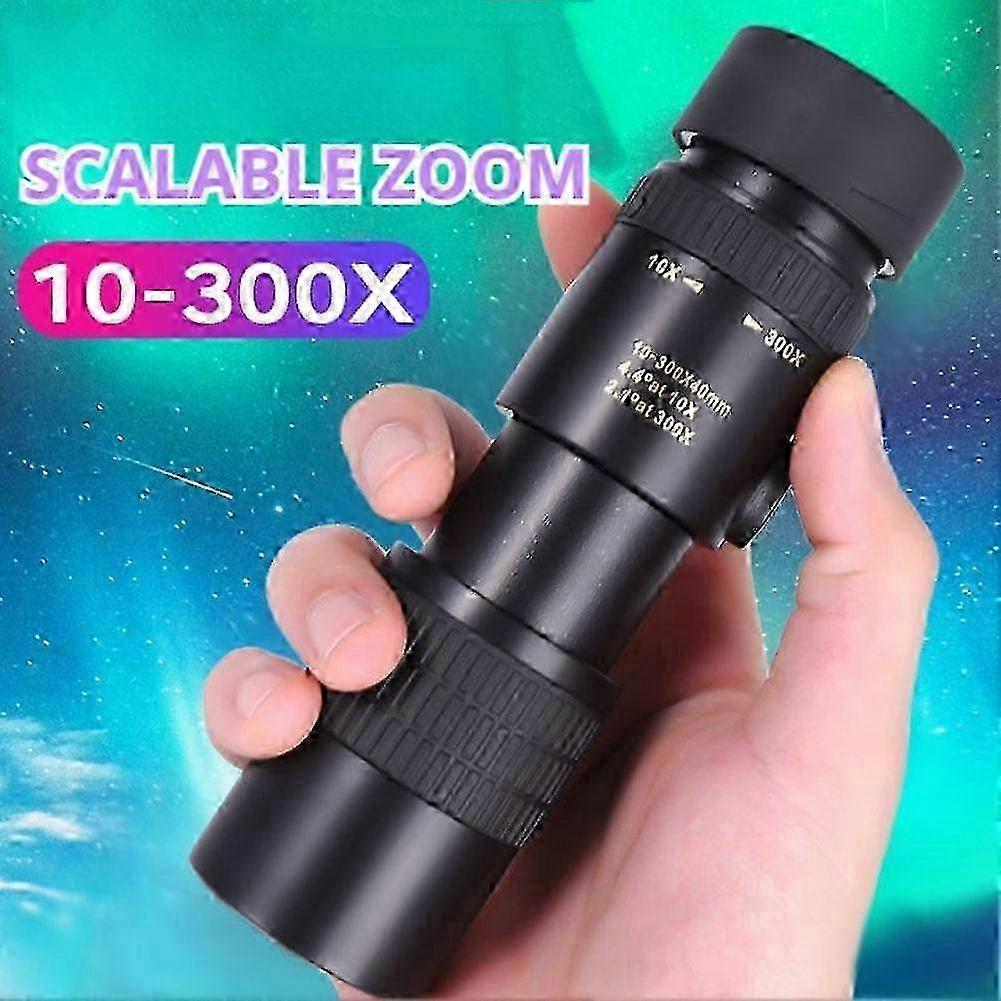 Retractable Telescope 10-300X Hand-Held Monocular Scope 2025