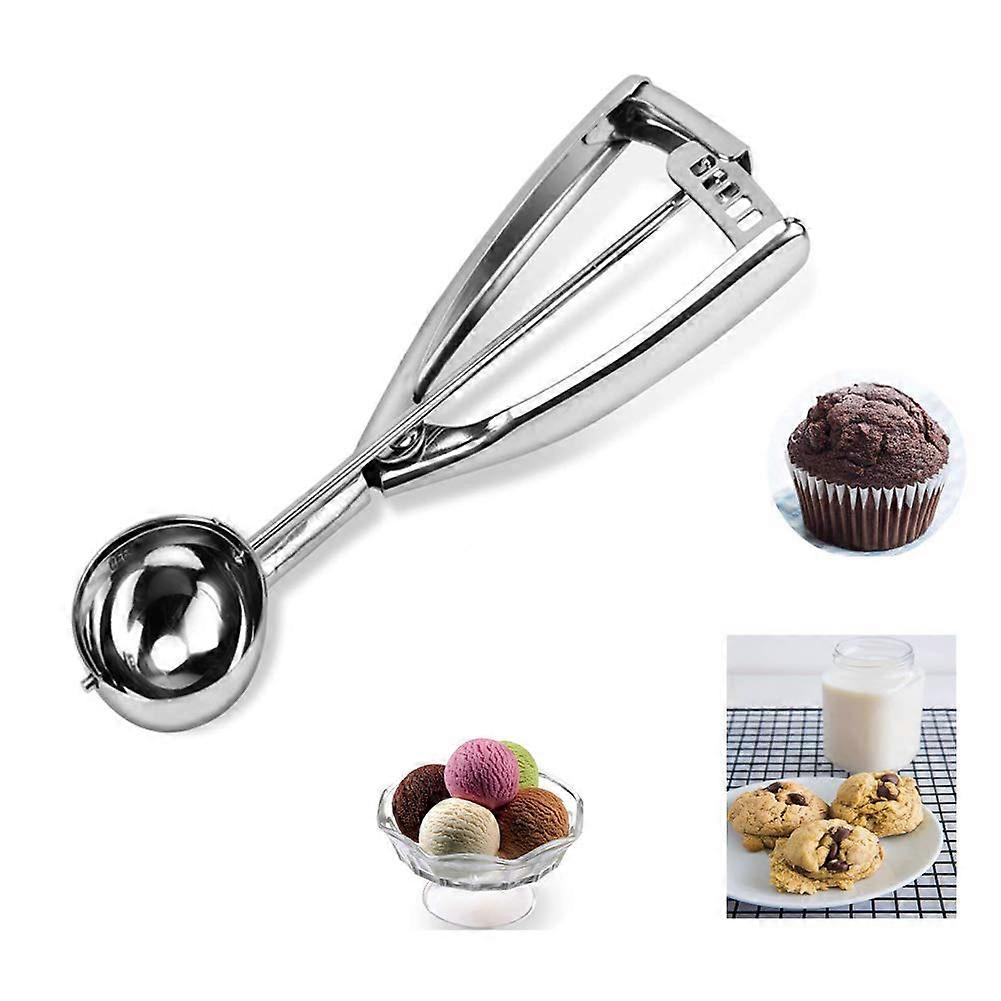 Stainless Steel Cookie Scoop 1.5 Tbsp Medium Baking Scooper with Precise Portion Control