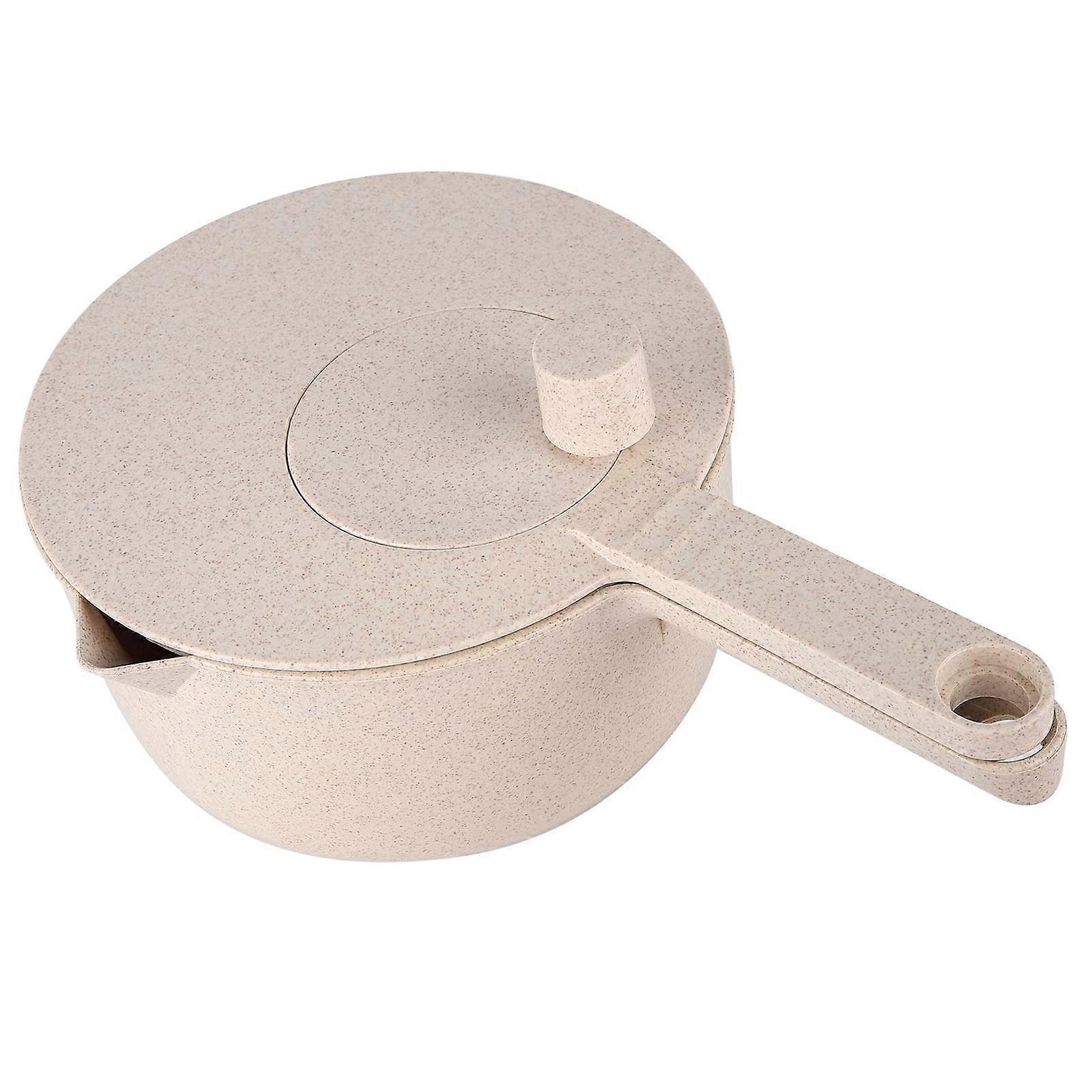 Large Capacity Salad Spinner Vegetable Washer, Easy Control Long Handle, Beige Durable Design