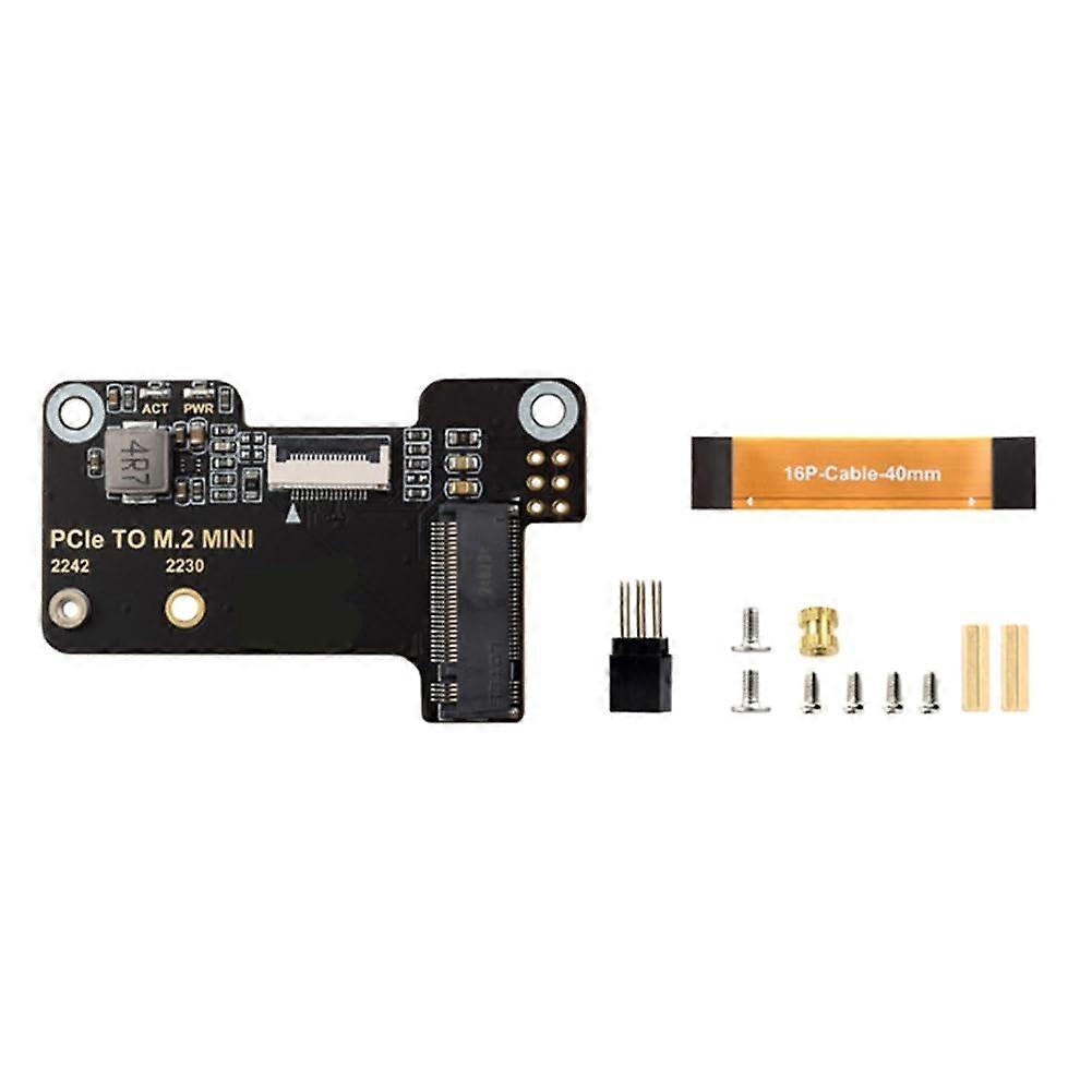 PCIe to M.2 NVMe SSD Adapter for Raspberry Pi 5, Speed Storage Upgrade, Compact Mini Design