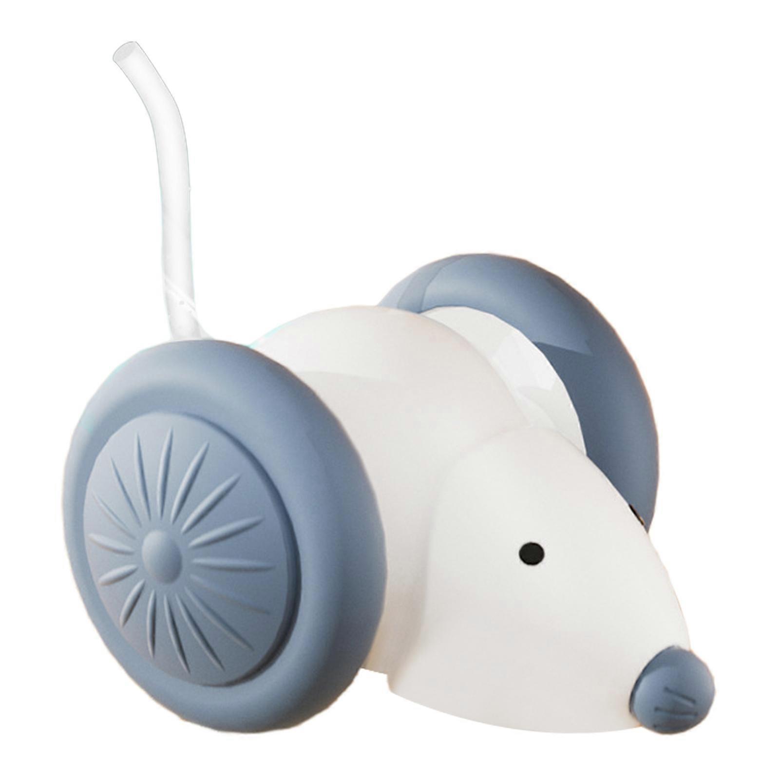 Interactive Cat Toy Mouse Smart Self-Moving Mouse Toy with Light-Up Tail Automatic Rolling Cat