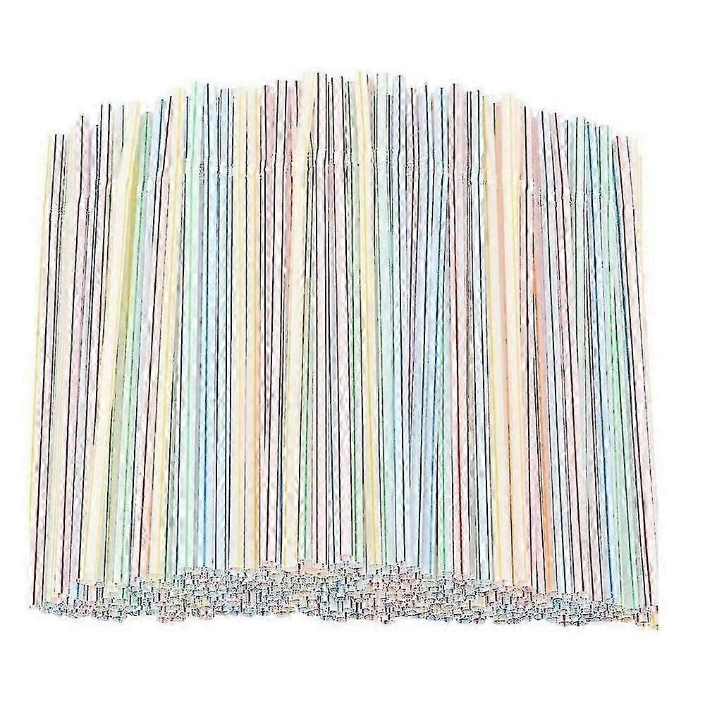 1000pcs Biodegradable Plastic Drinking Straws Eco-Friendly Safe Flexible Straws