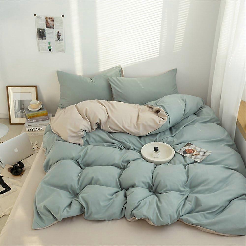 Bedding Sets Twin Size Microfiber 4 Piece Breathable Durable Color Finish for Dormitory Use