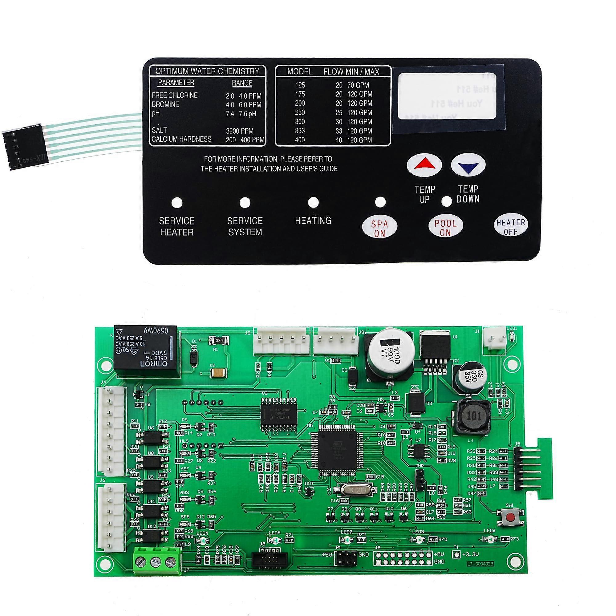 Control Board 420020007S for Pentair MasterTemp and Switch Pad 472610Z for StaRite MaxETherm Replacement for Pool Spa Heater