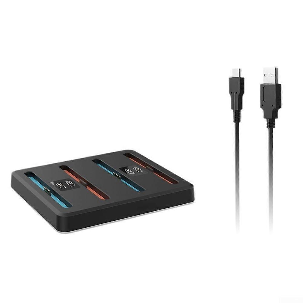 Magnetic Switch Controller Charger with RGB Lights, Dual Charging Dock for Nintendo Switch