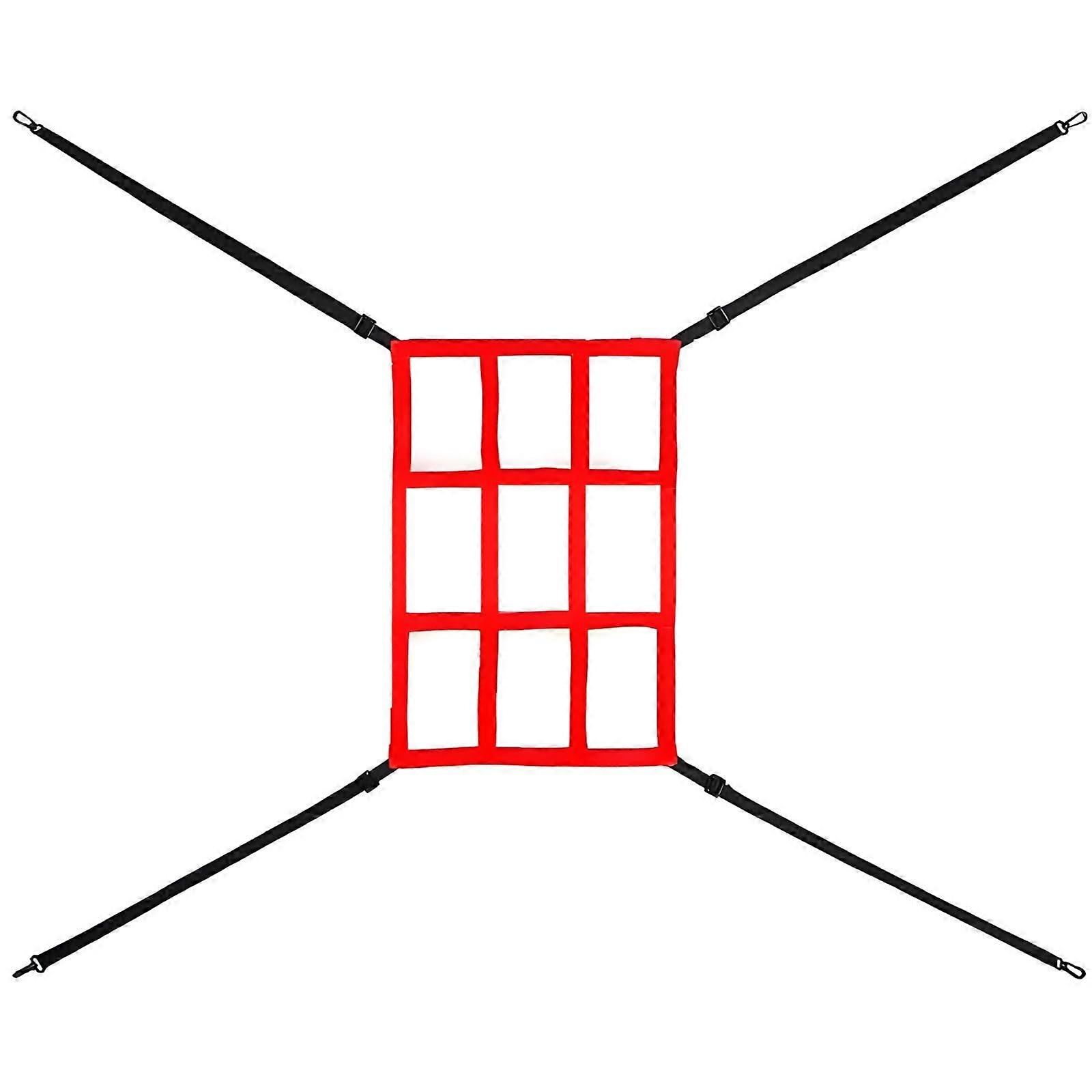 Adjustable Baseball Pitching Target Net with 9Hole Accuracy Design and Visibility Red Strike Zone
