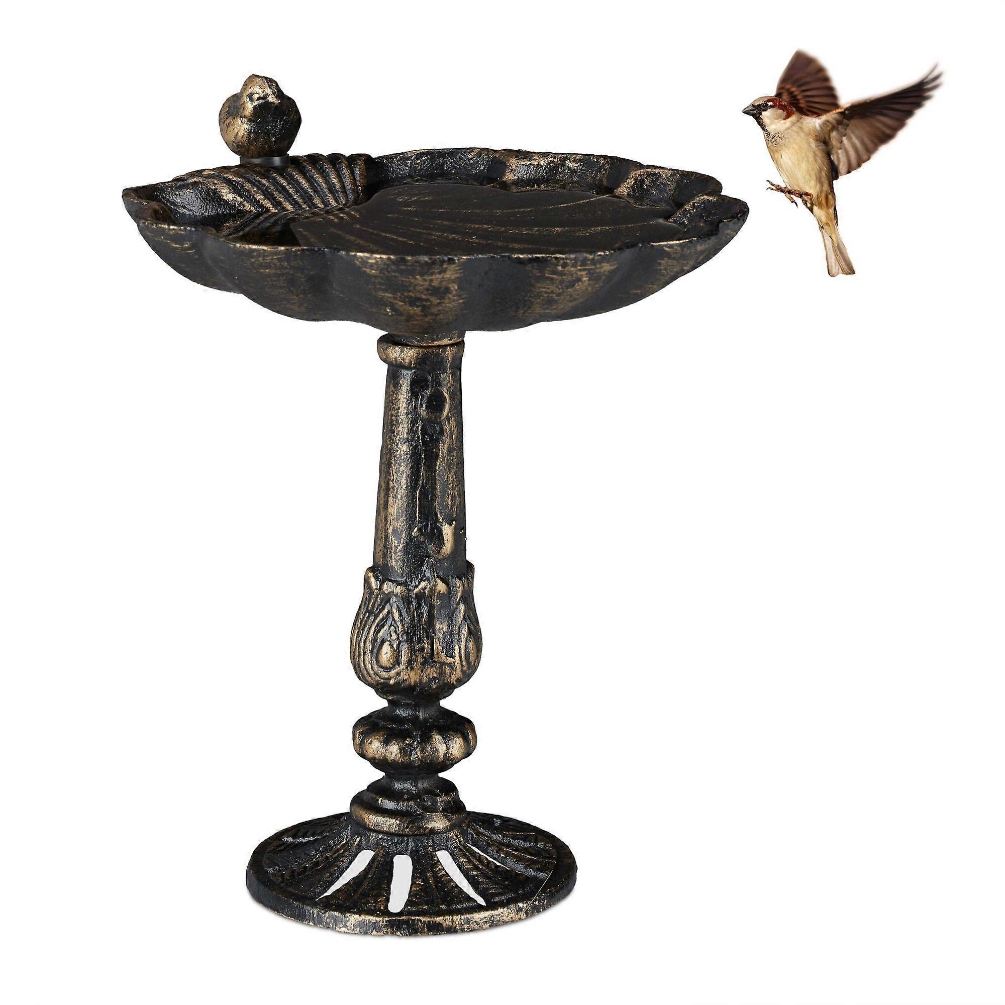 Cast iron birdbath