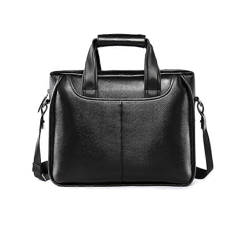 Leather Messenger Bag for Men Large Capacity Vintage Briefcase with Shoulder Strap