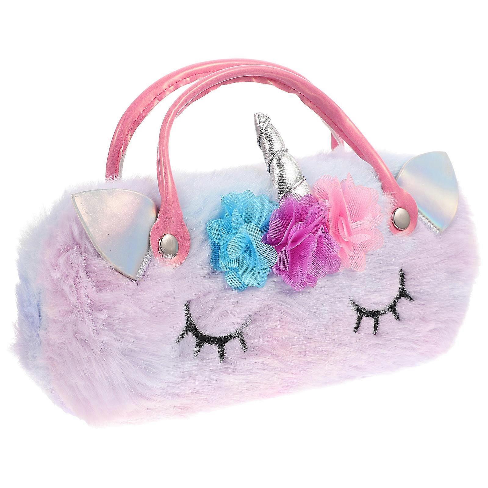 Unicorn Glasses Case Plush Eyeglasses Pouch for Portable Use