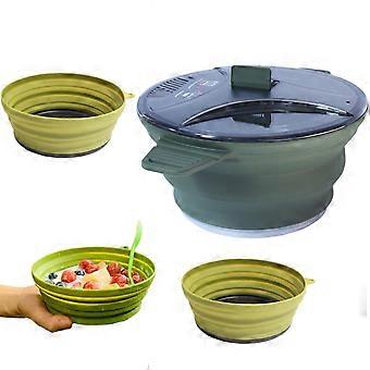 Camping Cookware Set Stainless Steel with Silicone Utensils for Hiking Backpacking and Outdoor Cooking