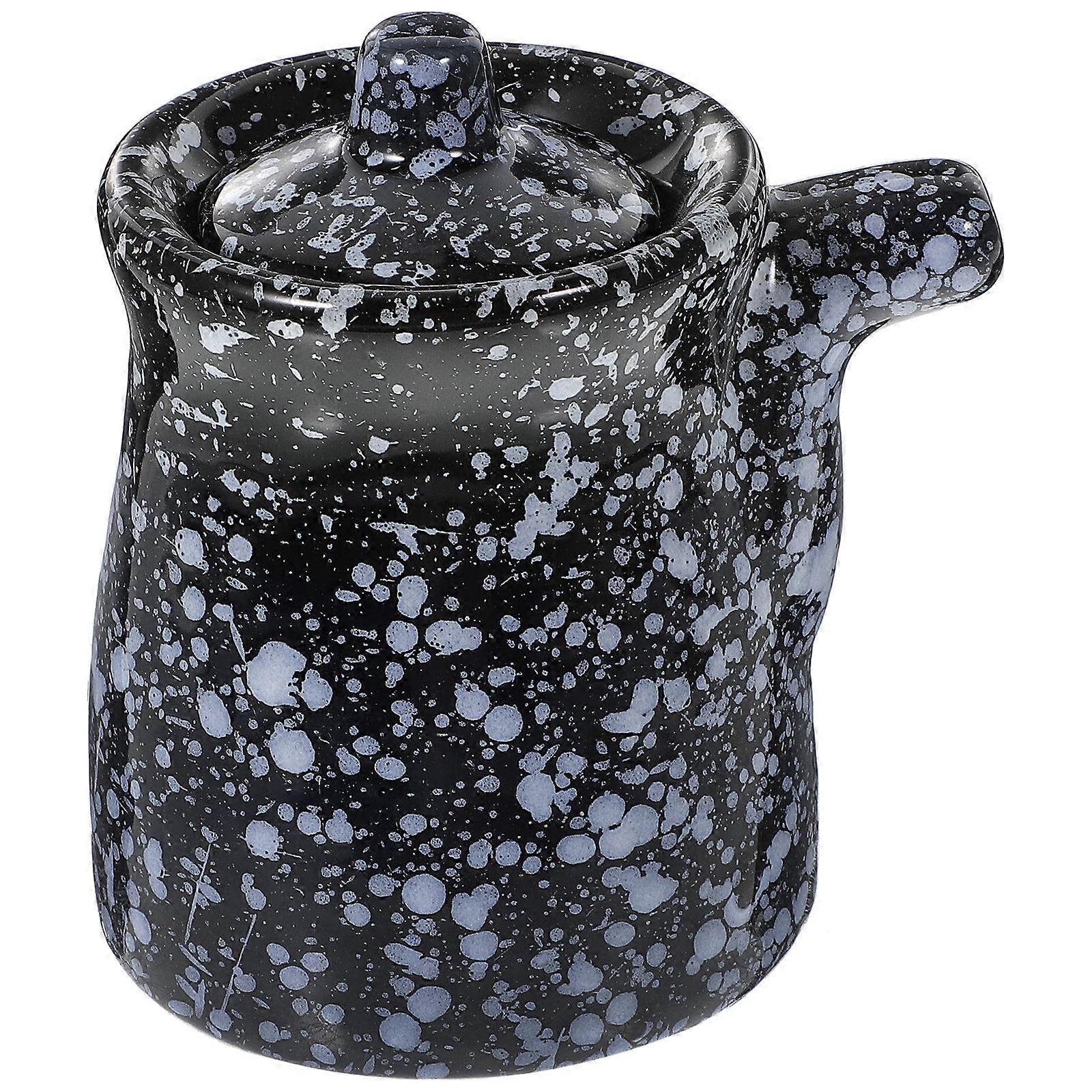 Soy Sauce Container Ceramic Jar for Kitchen Seasoning Multi Color