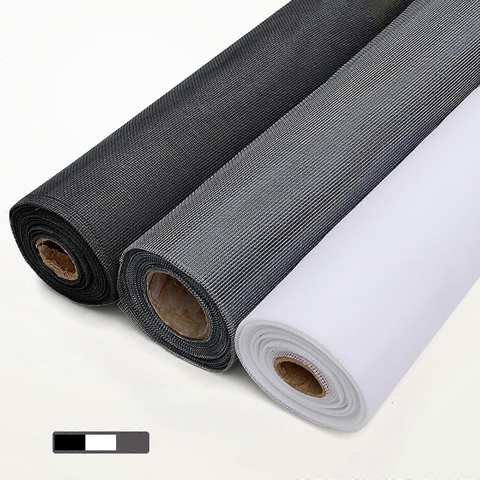 Black Fiberglass Window Screen Mesh 1x5.5m Durable Bug Net for Windows with Visual Privacy