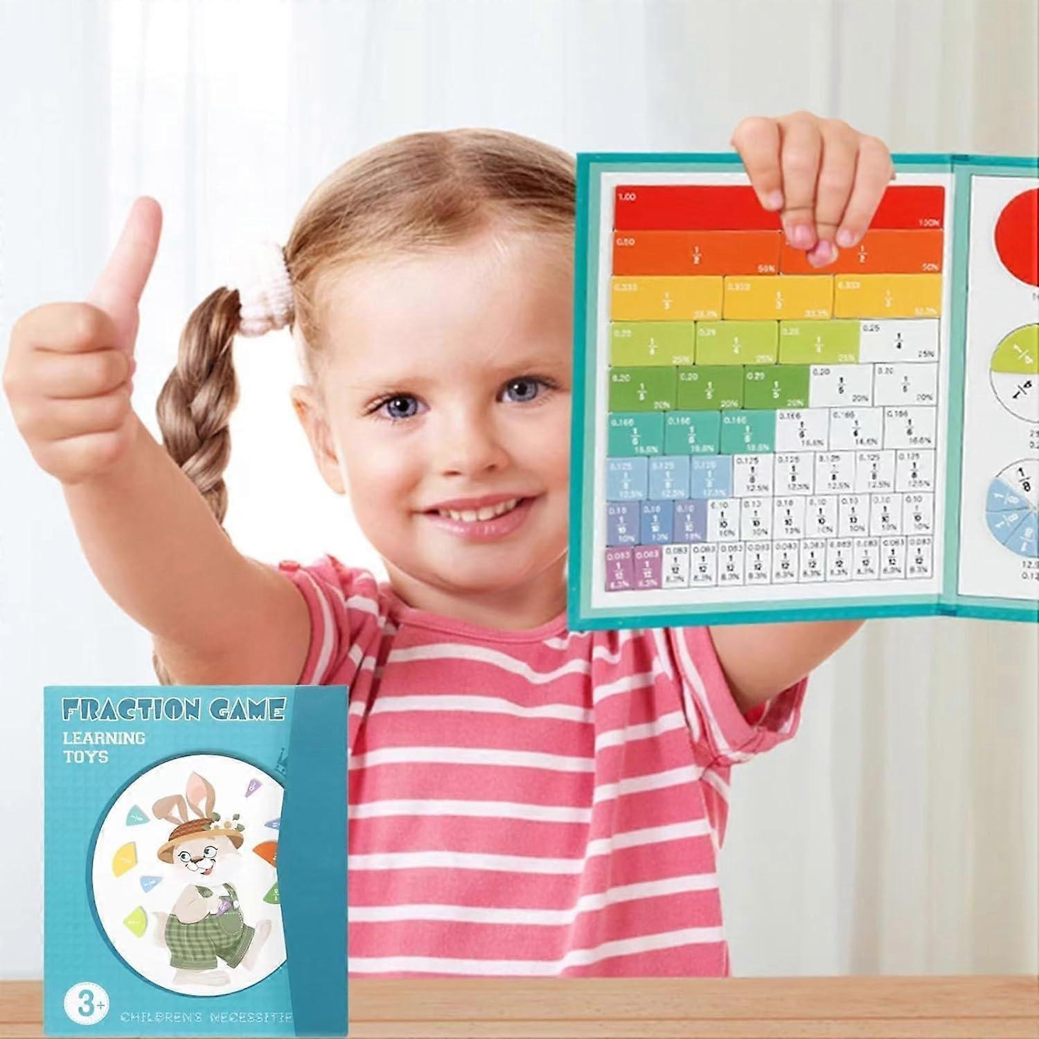 Magnetic Fraction Circles and Tiles Set for Classroom HandsOn Math Learning Aid for Kids