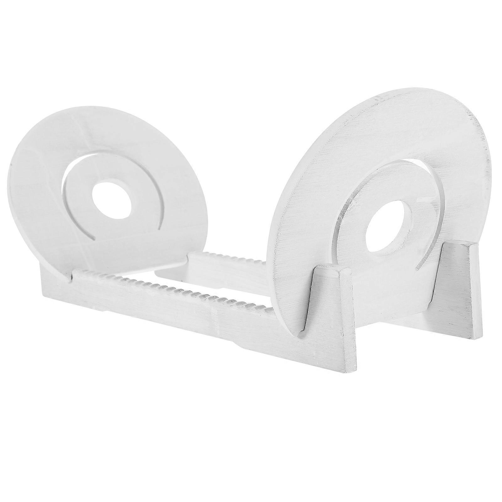 White Wooden Cd Storage Rack for Storage Use Tabletop Display Shelf