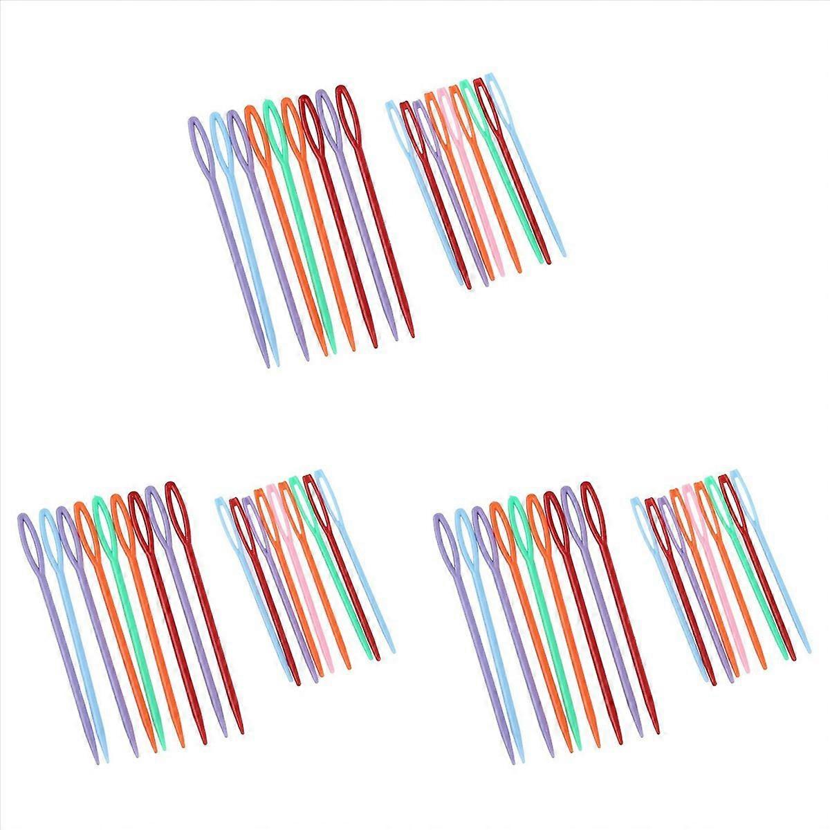18 pcs Plastic Hand Sewing Yarn Darning Needles 9.3cm; 7cm each 9Pcs