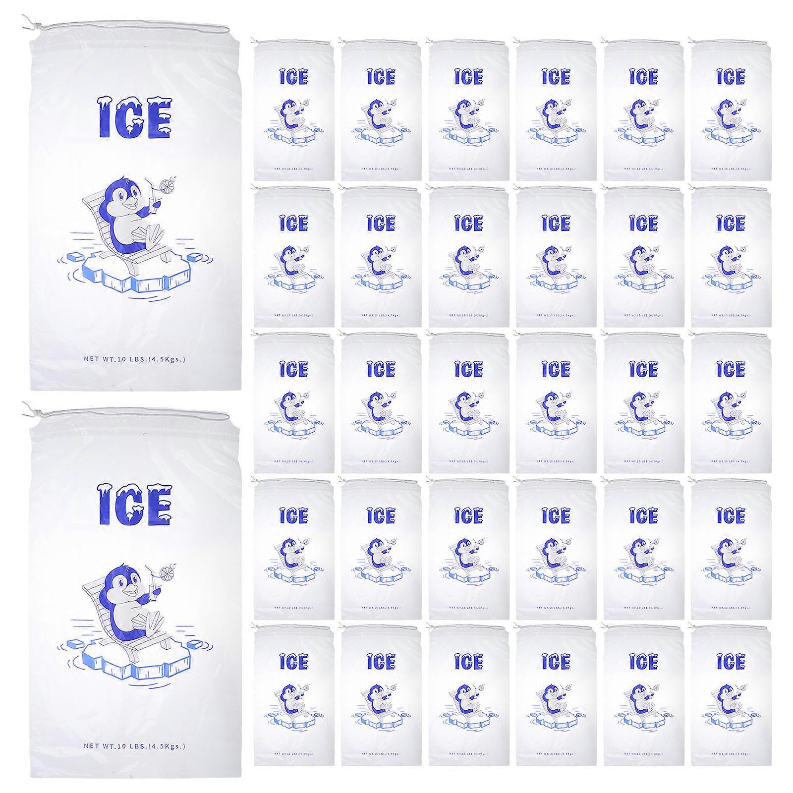 Reusable Ice Bag Freezer Ice Pouch with Drawstring 50Pcs for Kitchen Use
