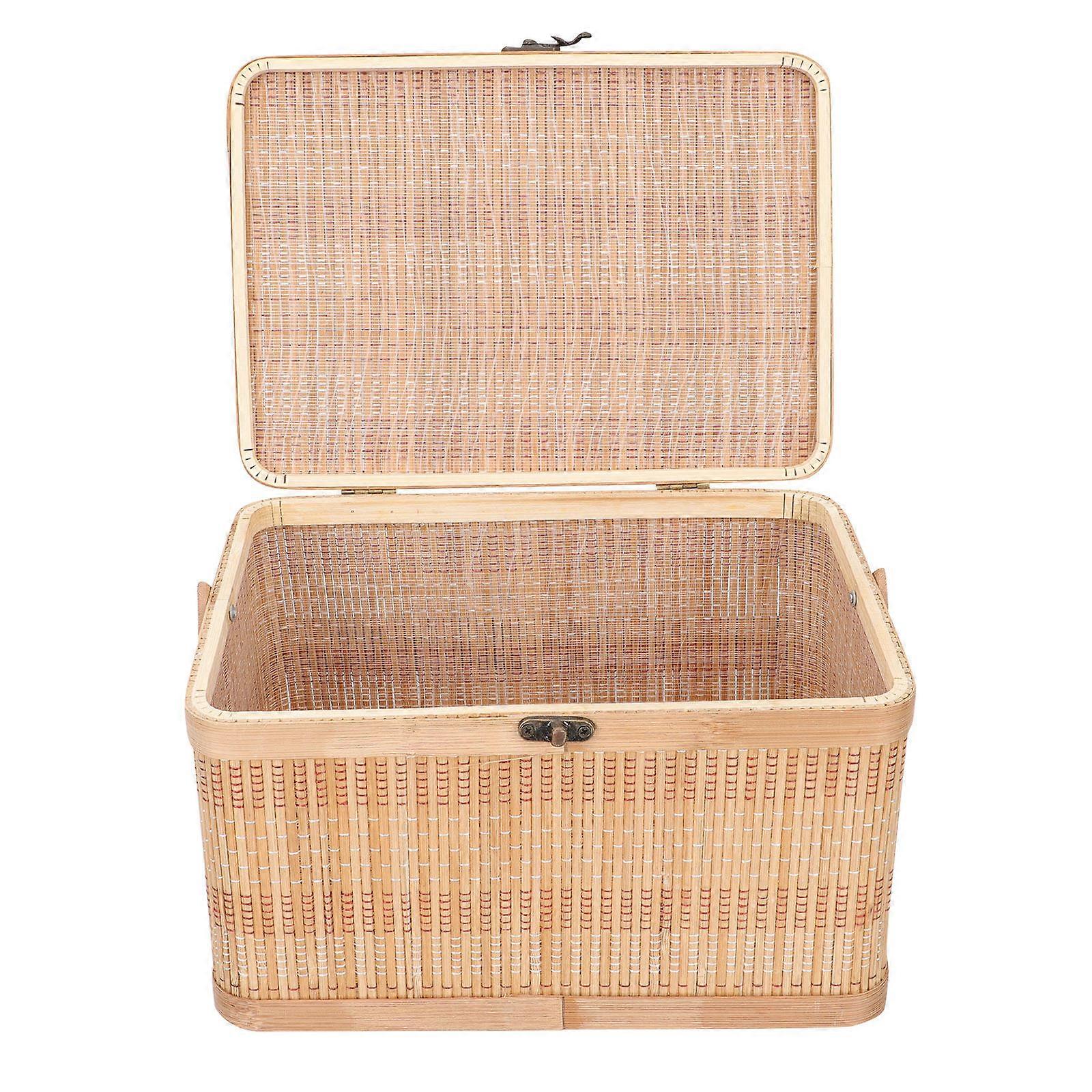 Lidded Storage Basket with Handle for Fruit Moon Cake