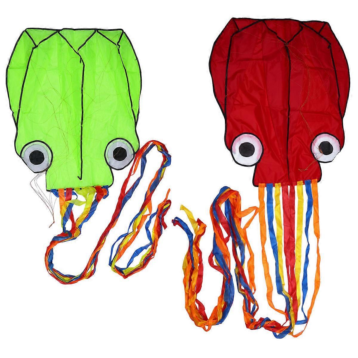 Kites Octopus Kite for Fun 2Pcs Frameless Easy Flyer Kites Set