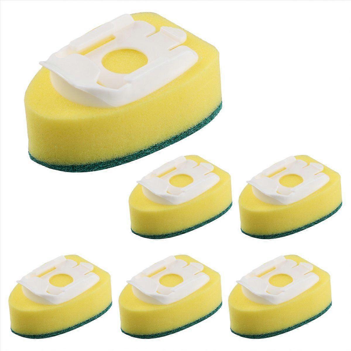 6 Pack Dish Wand Refills Sponge Heads, for Kitchen Cleaning Brush